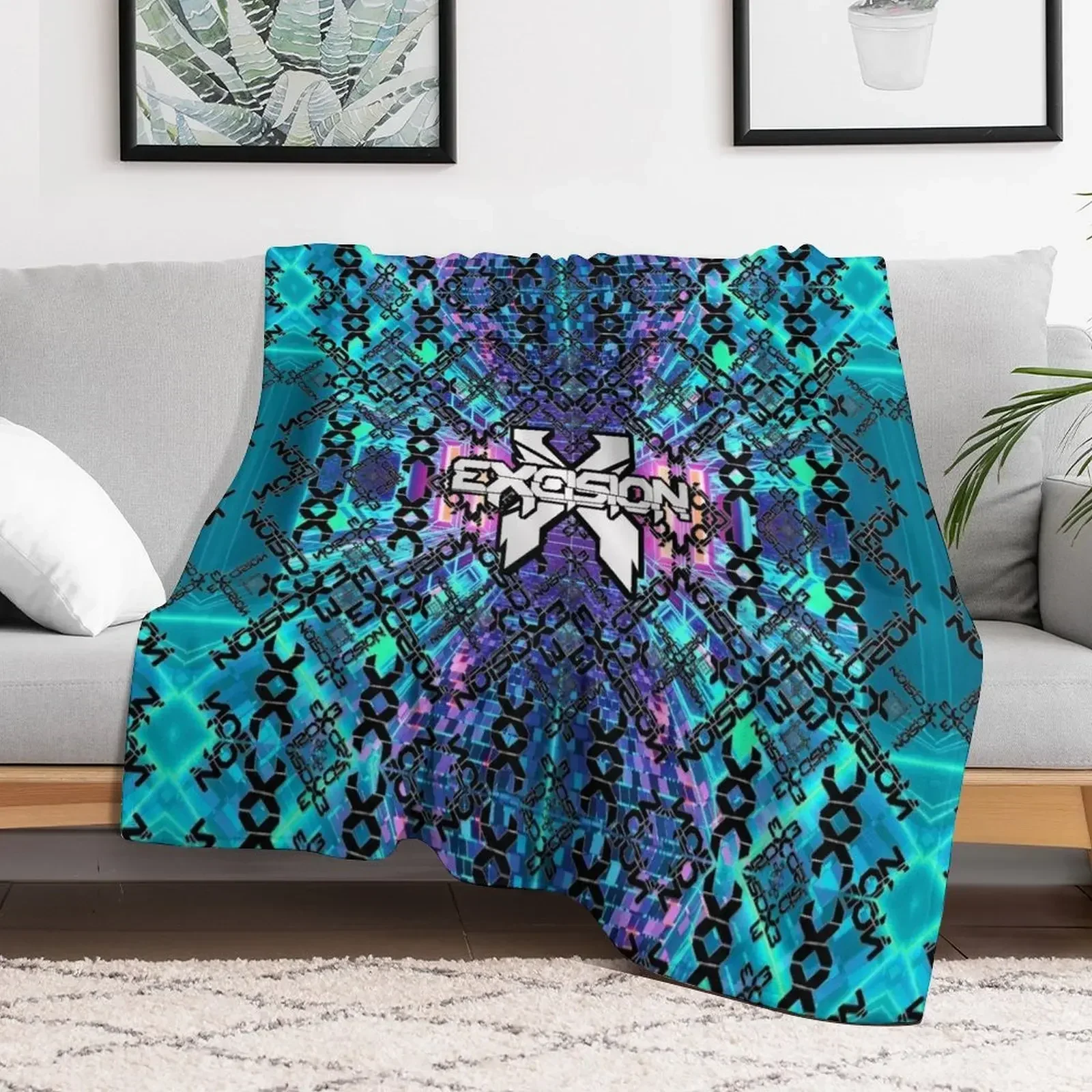 

Excision Bass Rave Music Festival Design for Mens Womens Unisex Throw Blanket christmas decoration Cute Plaid Comforter Blankets