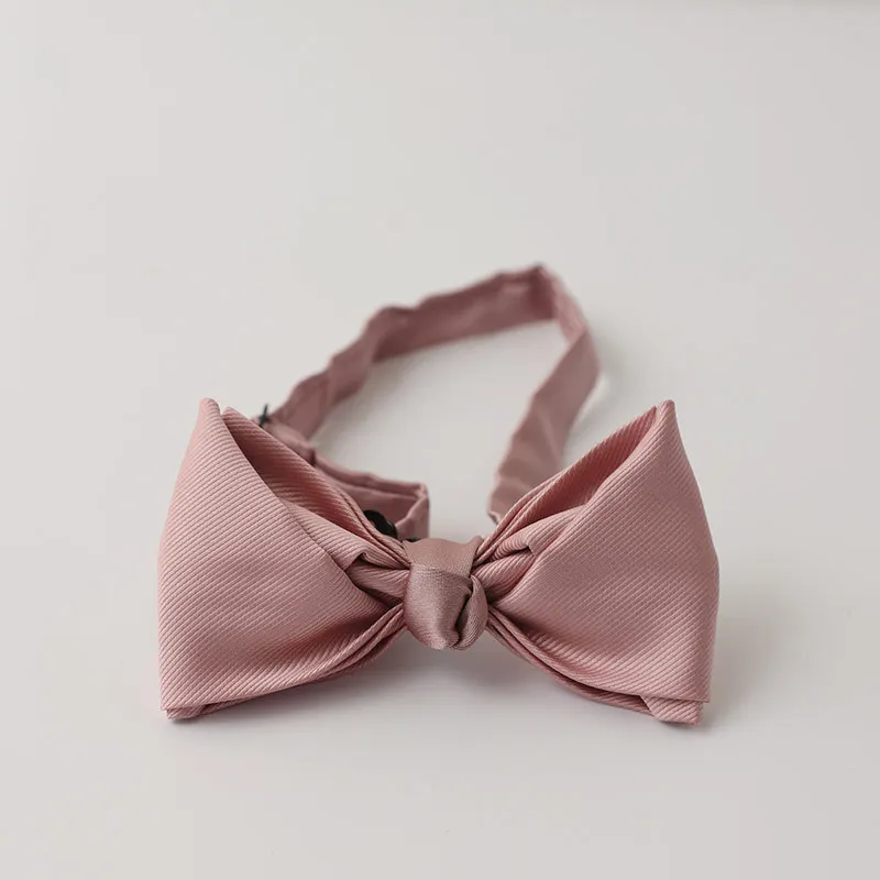Solid Color Bow Tie Korean Version Ladies Gentlemen Wedding Party Daily Shirt Suit Evening Dress Exquisite and Elegant Matching