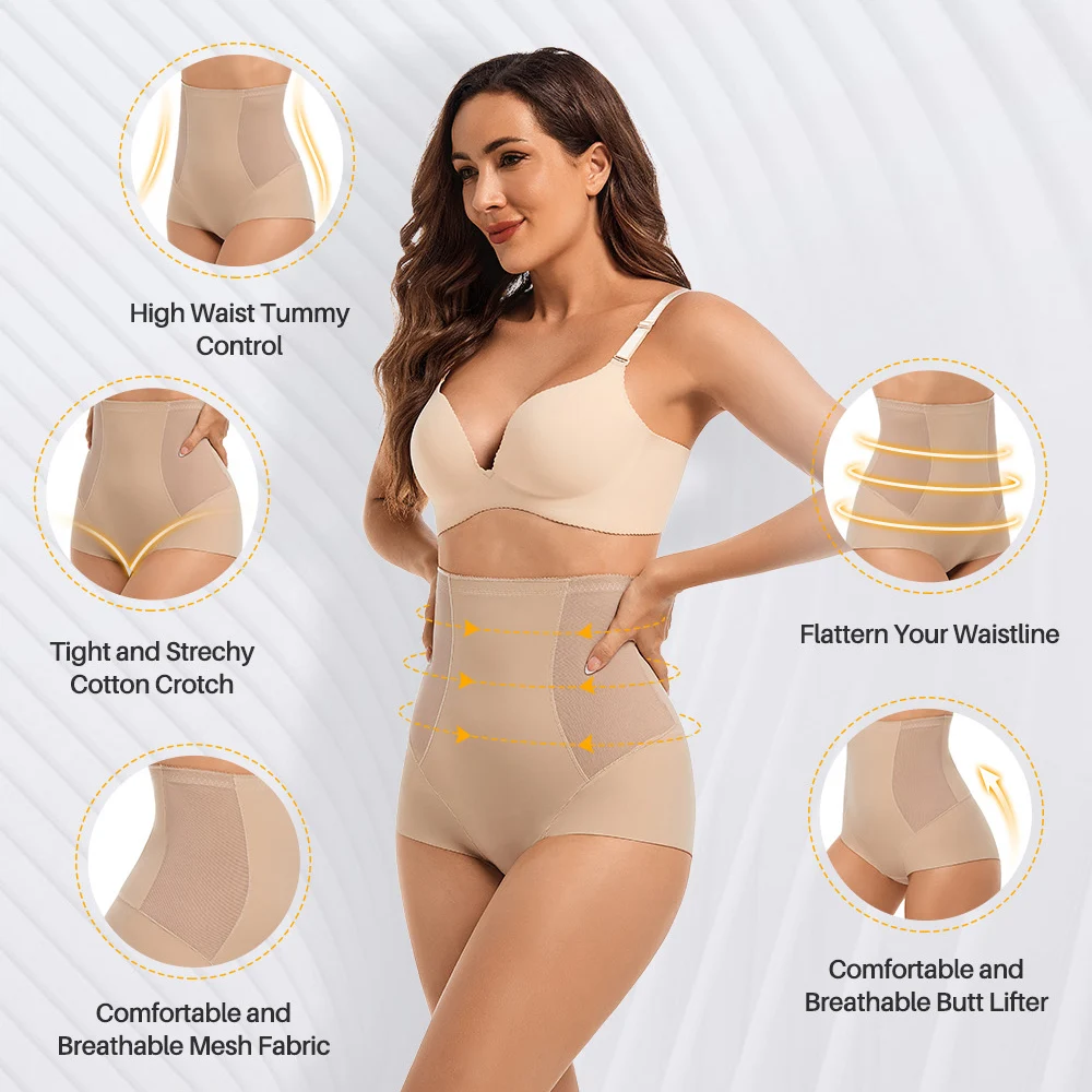 Slip in rete a vita alta dopo il parto Body Shaper Hip Lifting Tummy Control Pants Body traspirante e confortevole Shaping Ladies