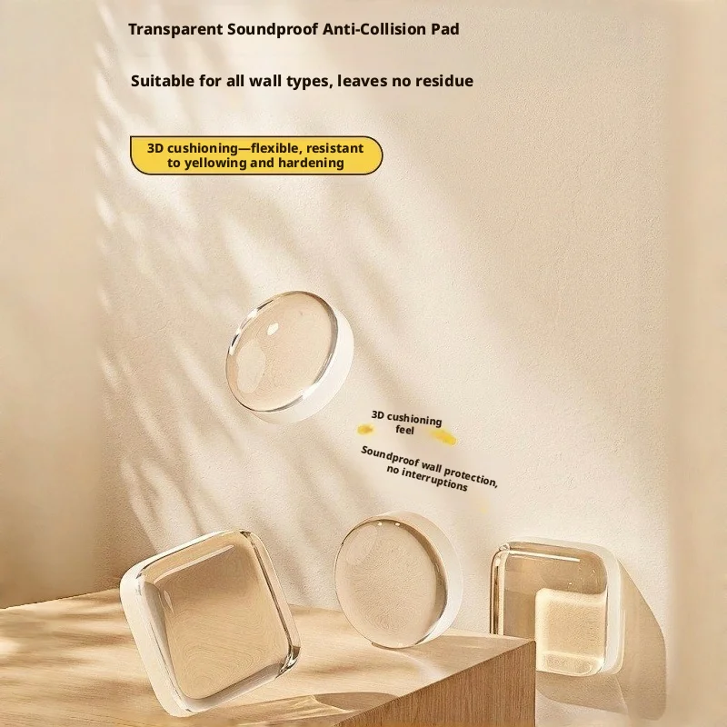 Invisible Bumper Sticker, Silicone Door Catch, Impact Resistant Pad, Door Handle Guard for Bedside and Refrigerator