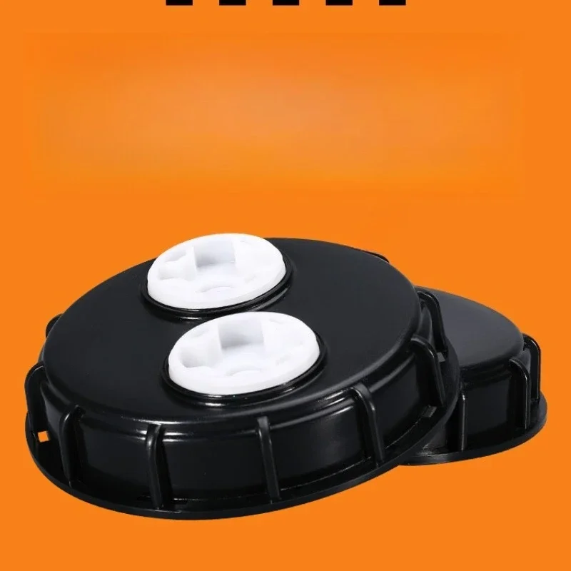 yesIBC Tank Fitting, 16.3cm Plastic Tank Lid With Vent Hole, Chemical Barrel Double Hole Cover