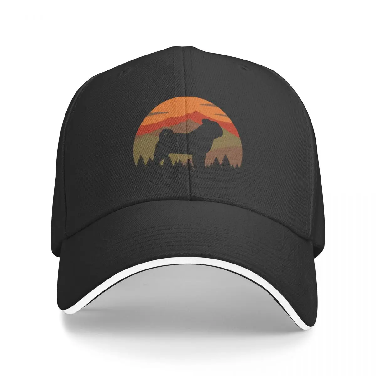 Vintage Sky Mountains Country Wilderness Pug Dog Gift Baseball Cap New In The Hat New Hat summer hat Men Caps Women's