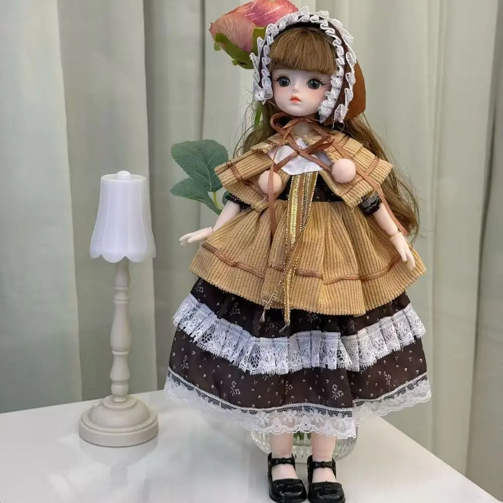 1/6 SD 30cm Doll with Clothes Attractive Eyes Long Hair Princess Dress Up Dolls High Heel with Wig Make Up