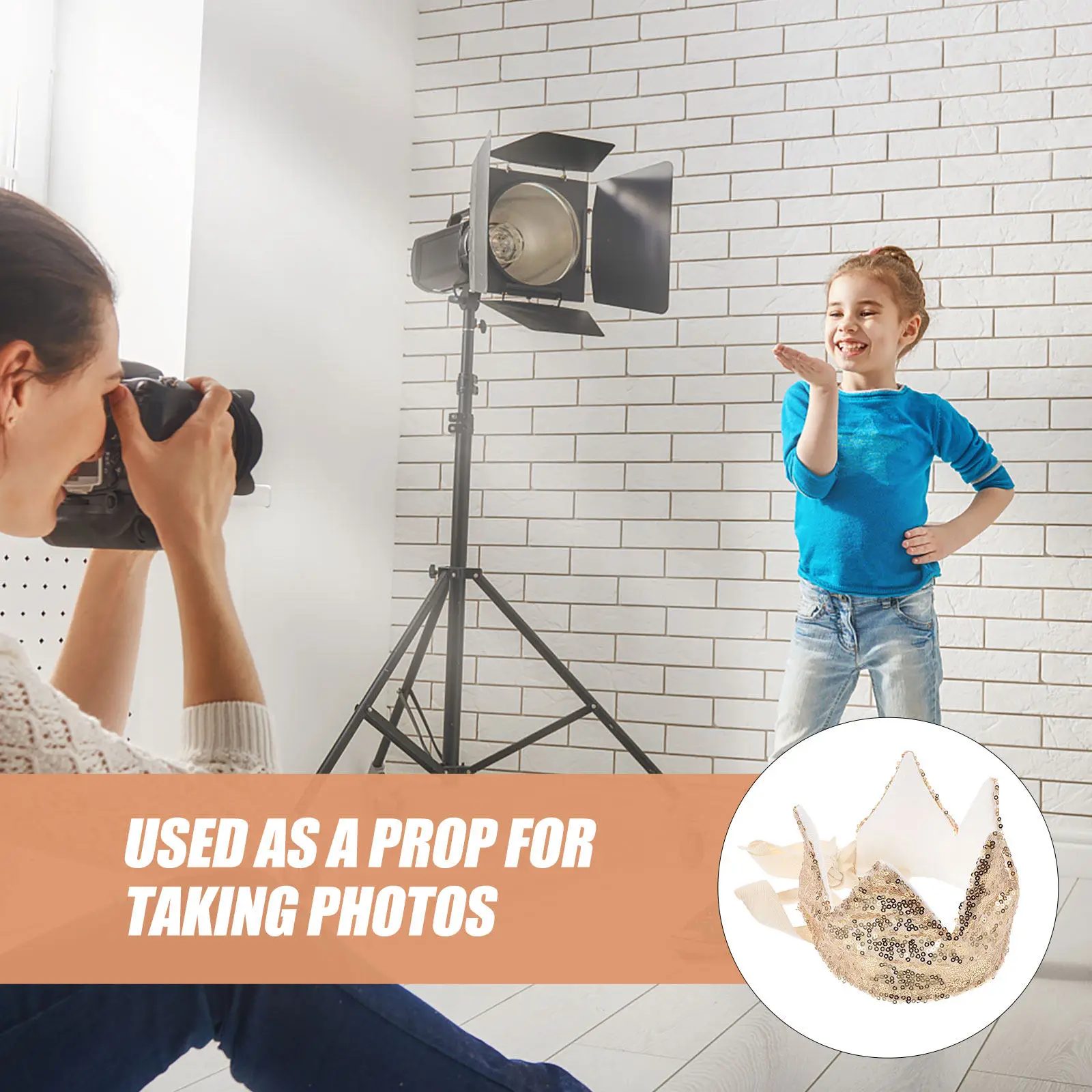 

Kids Birthday Crown Hat with Sparkle Design Birthday Party Decor Crown for Toddlers Lovely Photo Prop Accessory