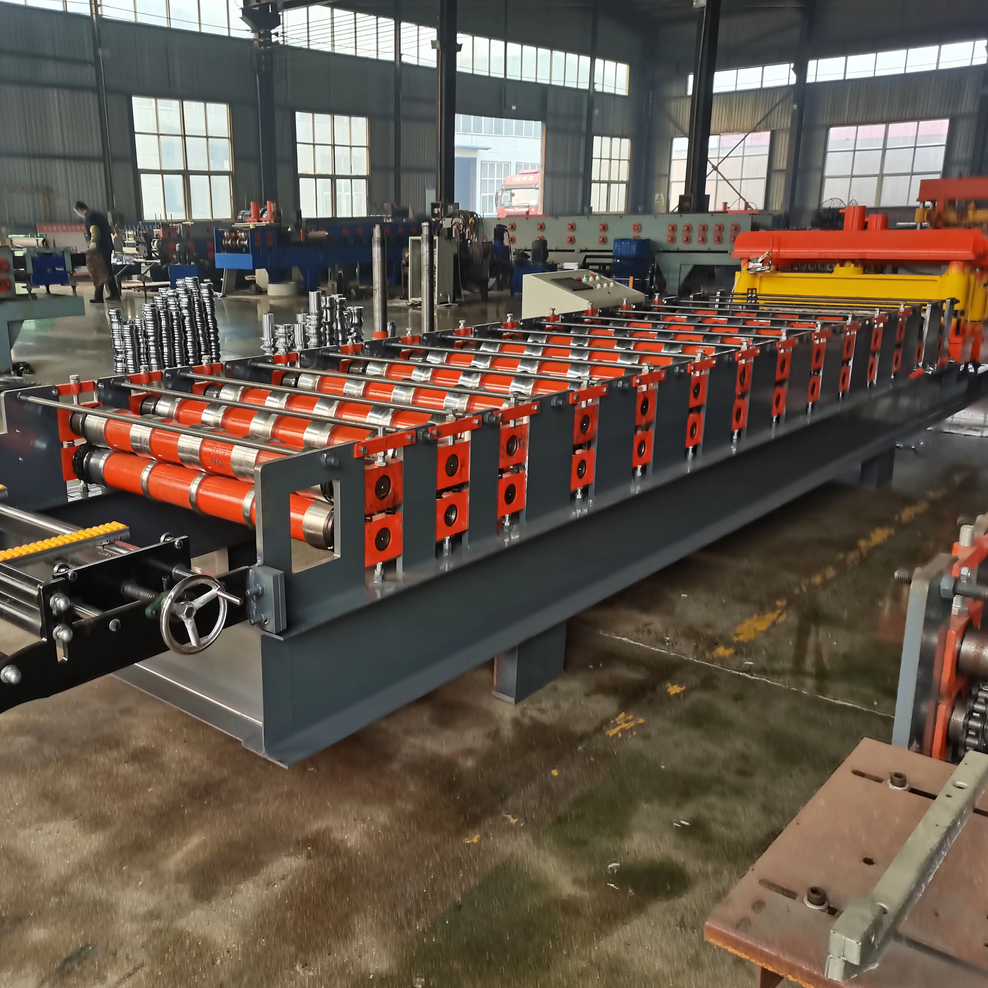 Tile Roof Production Line,step Steel Glazed Tile Making Machines