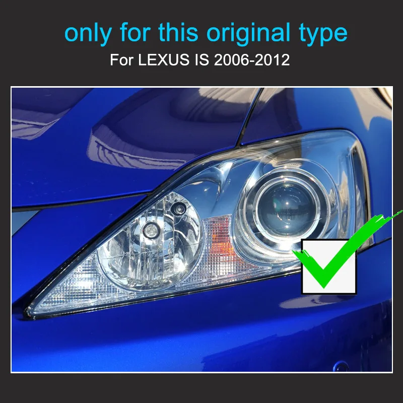 1 Pair Full LED Headlight Assembly for Lexus IS250 IS300 2006-2012 Plug and Play with LED DRL Dynamic Turning Rear Tail Lamps