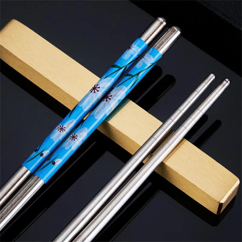 Porcelain Chopsticks Sleek Design Anti-rust Approximately 16g Restaurant Supplies Stainless Steel Dishwasher Safe Durable