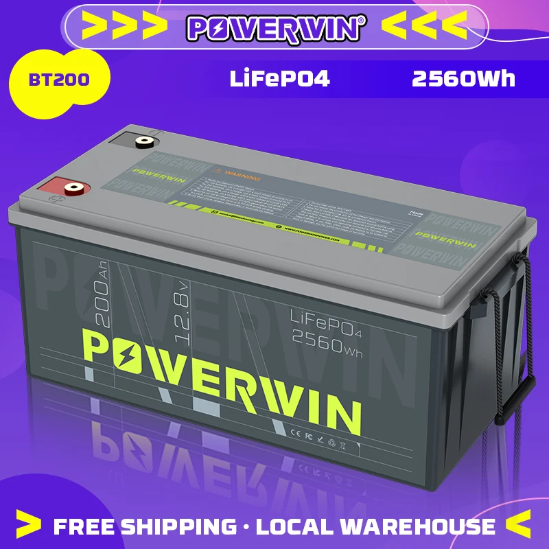 

Premium 12V 200Ah LiFePO4 Battery POWERWIN BT200 for Reliable Off-Grid Power
