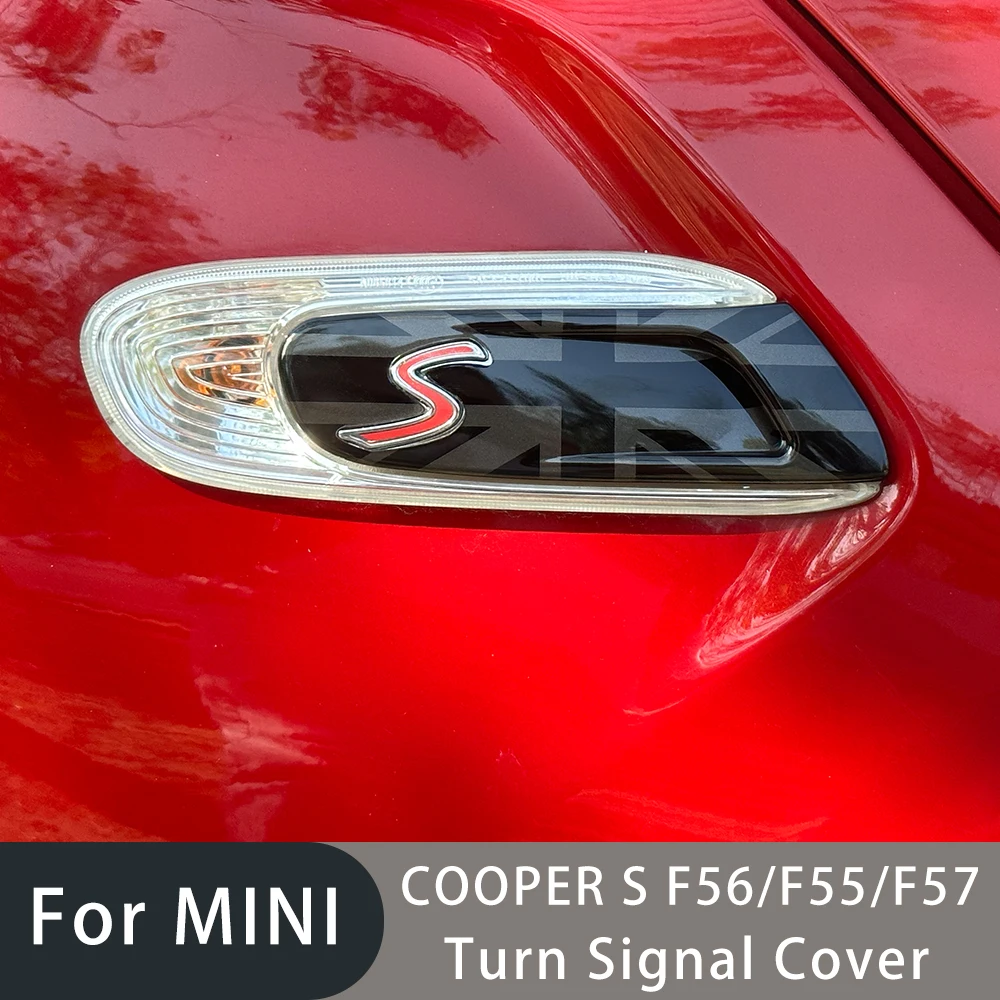 

The Black Flag Car Side Fender Marker Light Housing Cover Accessories For MINI Cooper S F56 F55 F57 2Pcs/Set