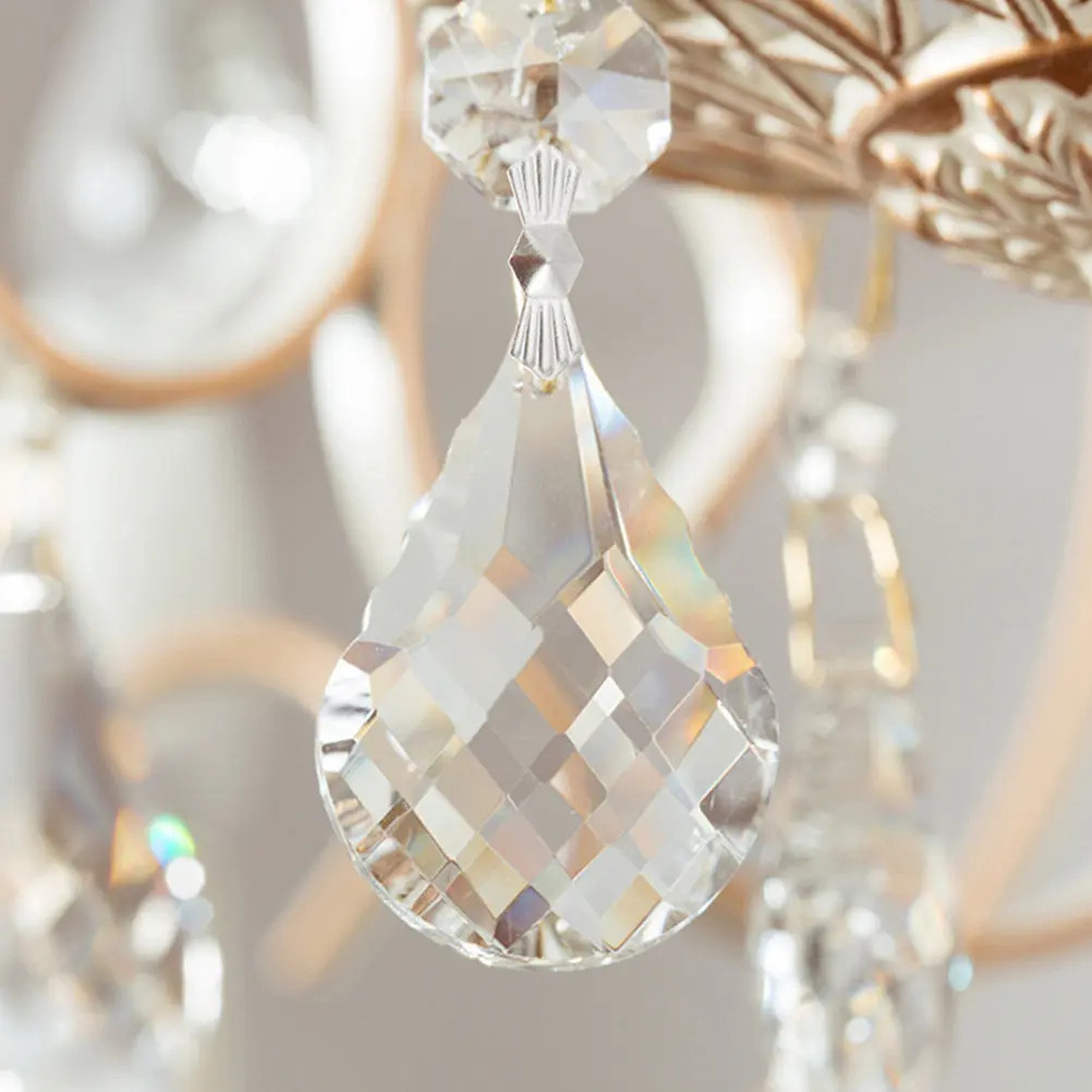300Pcs Crystal Connectors Metal Chandelier Clips Replacement Parts Hanging Light Fixing Pins Fastening Clips for Lamps