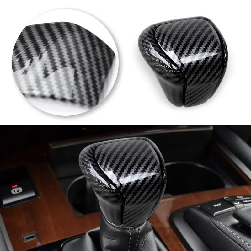 

Carbon Fiber Texture For Lexus LX 570 2016 2017 2018 2019 2020 Car Interior Gear Shift Knob Head Cover Stickers Trim Accessories