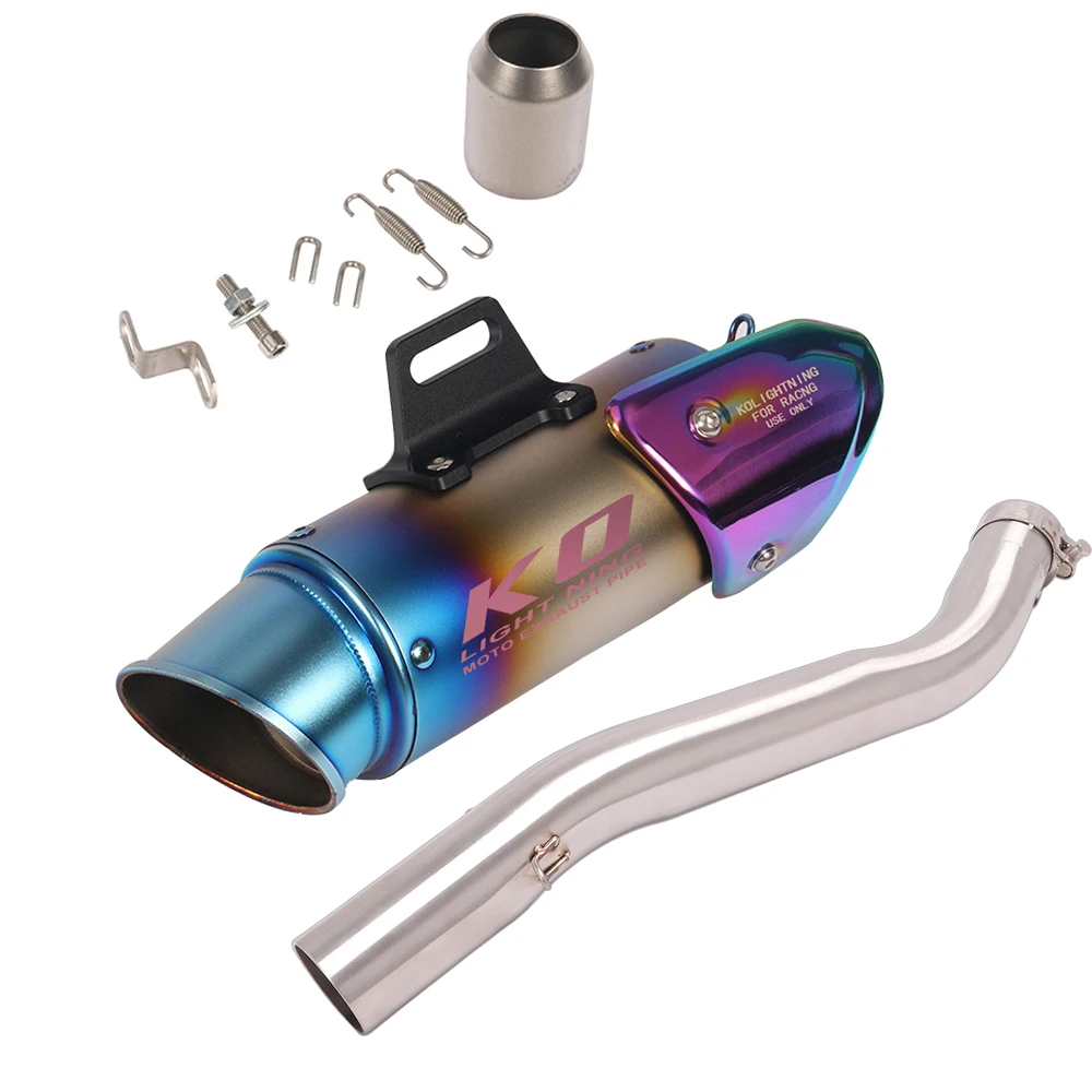 

Motorcycle Exhaust Muffler Middle Link Pipe Escape Moto With DB Killer Stainless Steel Slip On For Honda CBR600 F4i 2001-2007