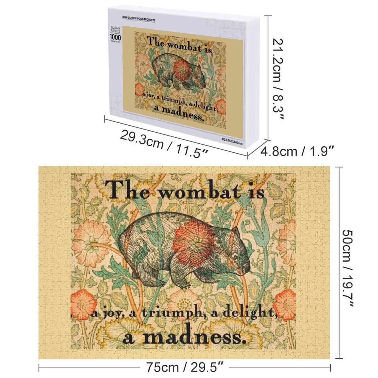 Ode para um wombat quebra-cabeça composições de madeira para crianças adultos de madeira novos brinquedos para crianças 2022 quebra-cabeça