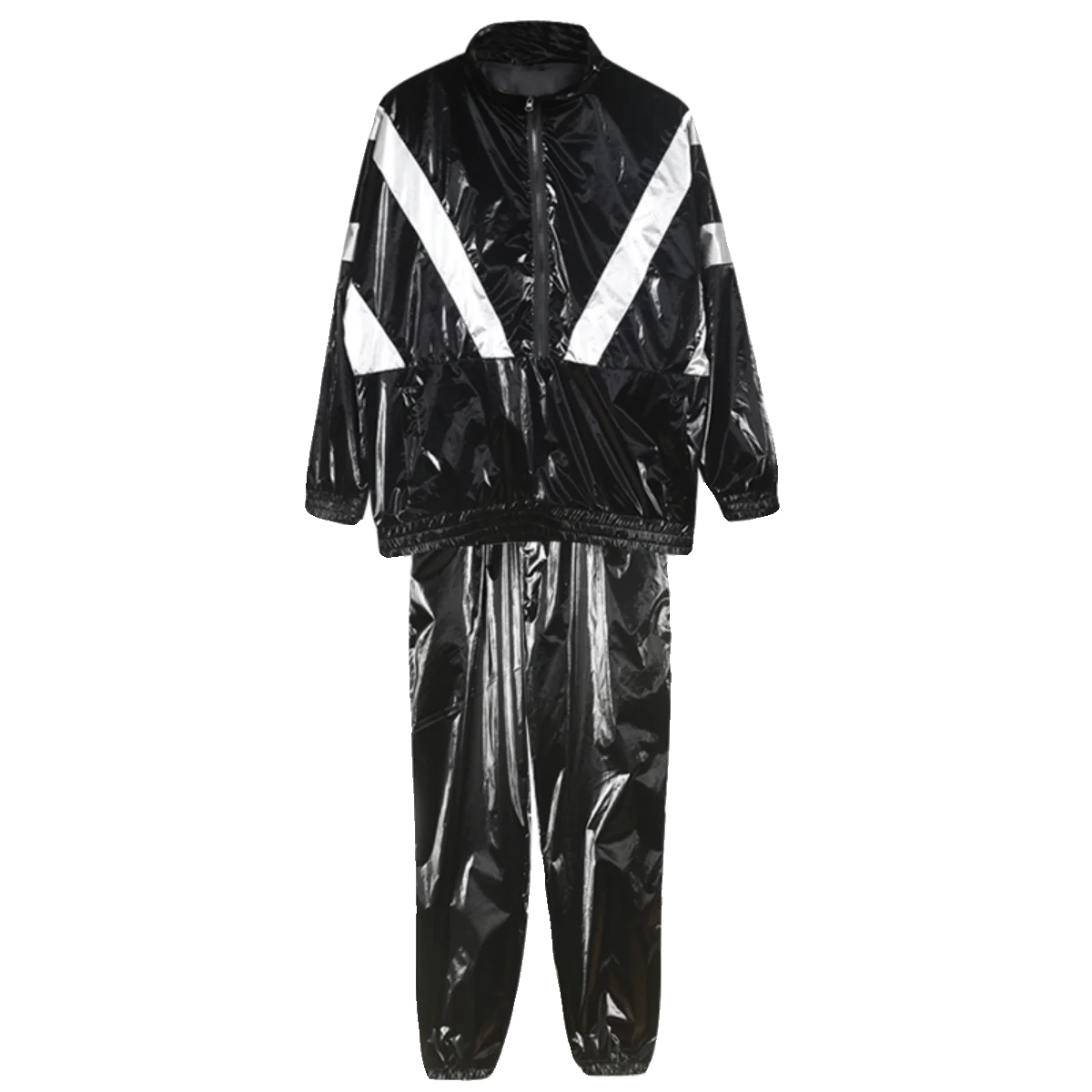 Silver Black Hip Hop Clothes Streetwear Adult Street Dance Performance Wear Jacket Pants Fashion Festival Clothing