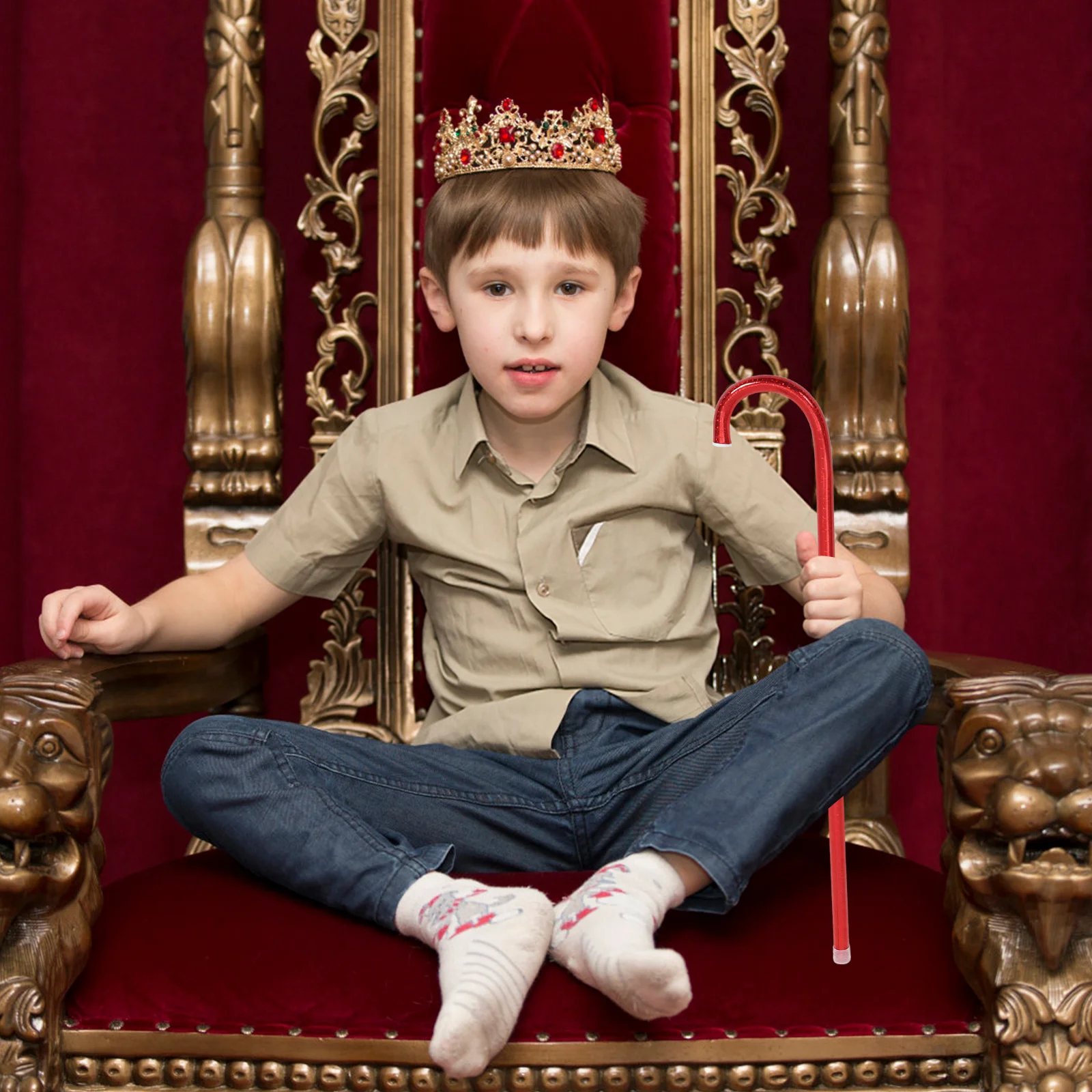 

Kids Jazz Dance Cane PVC Lightweight Costume Accessory Perfect for Halloween Cosplay Party Performance Prop Kids Cosplay Cane