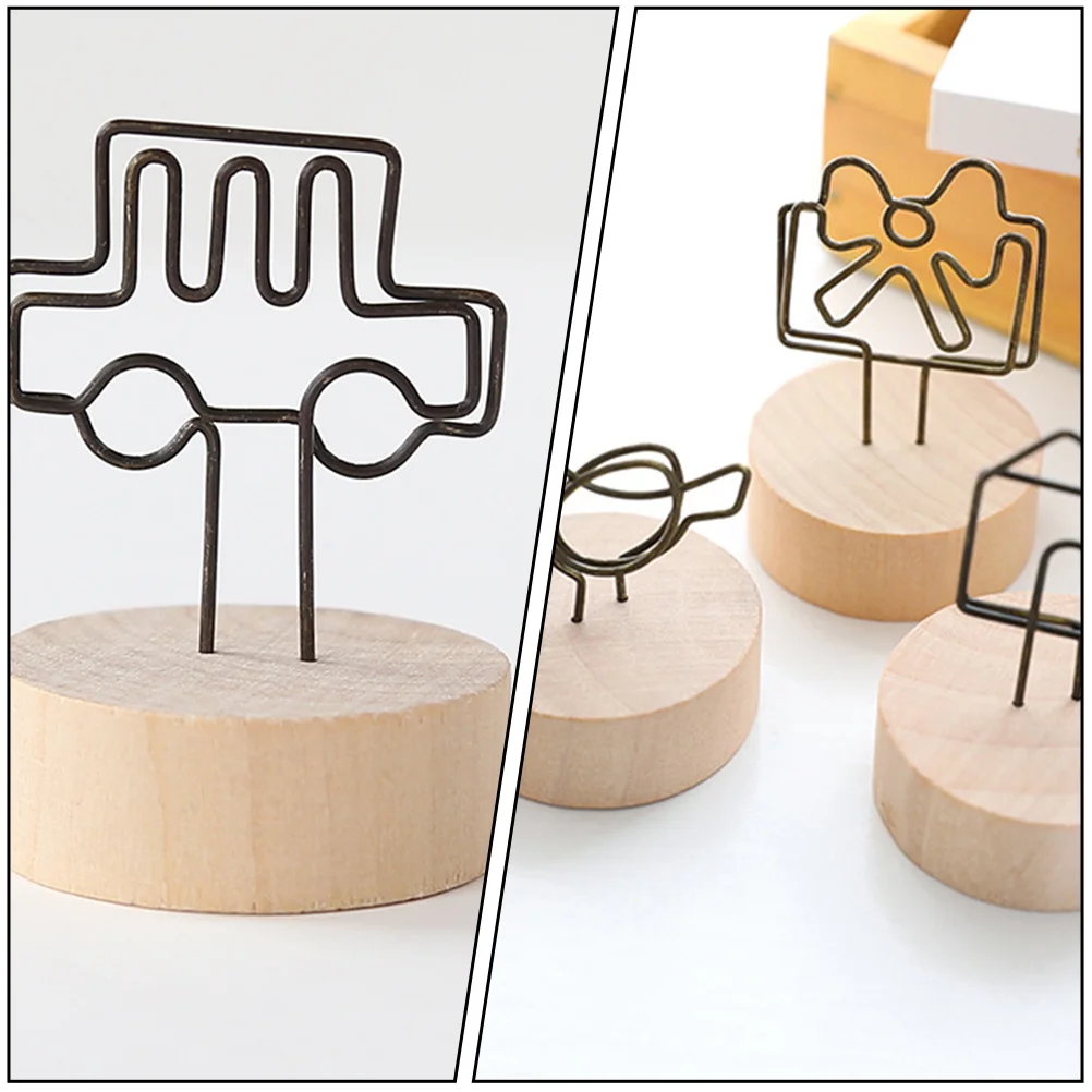 6 stuks fotoclips redelijk ontwerp stabiele basis gemakkelijk te repareren foto's creatieve uitstraling fotohouders bureaugebruik fotoclips