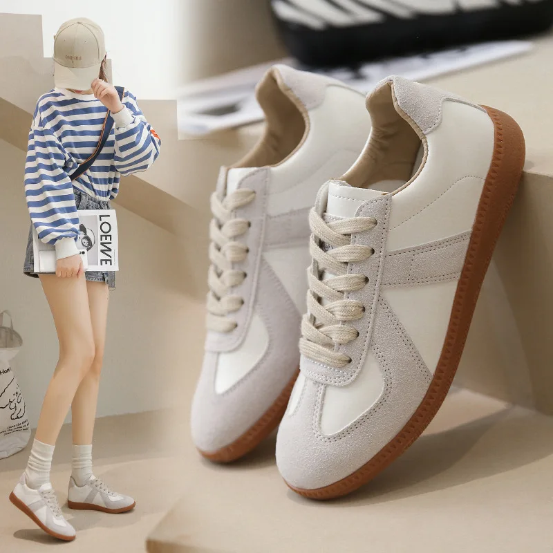 

Student's Autumn Leather Casual Sneakers Sports Shoes Women Casual Shoes High Quality Durable Sole Walking Outdoor Flats travel