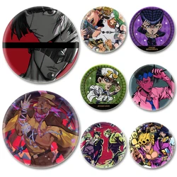 Jotaro Kujo Jonathan Joestar Joseph Joestar Dio Brando Badge Anime Cosplay Cartoon Enamel Pins for Backpack Jewelry Clothes Hat
