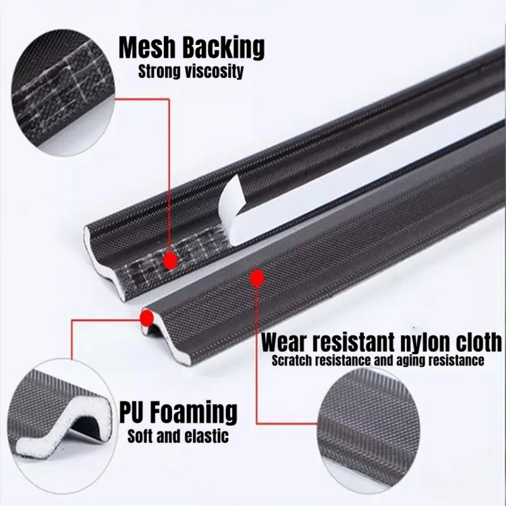 6M Casement Door Window Sealing Strip S Type For Soundproof Foam Tape Weather Stripping Dustproof Windproof Gap Filler Artifact