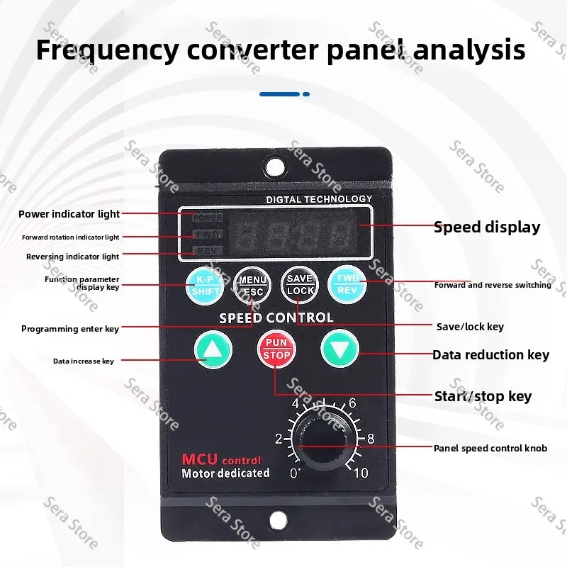 T13-750W-12-H Small Simple Frequency Converter Three-phase 220V Output Electric Motor Frequency Speed Controller 380V