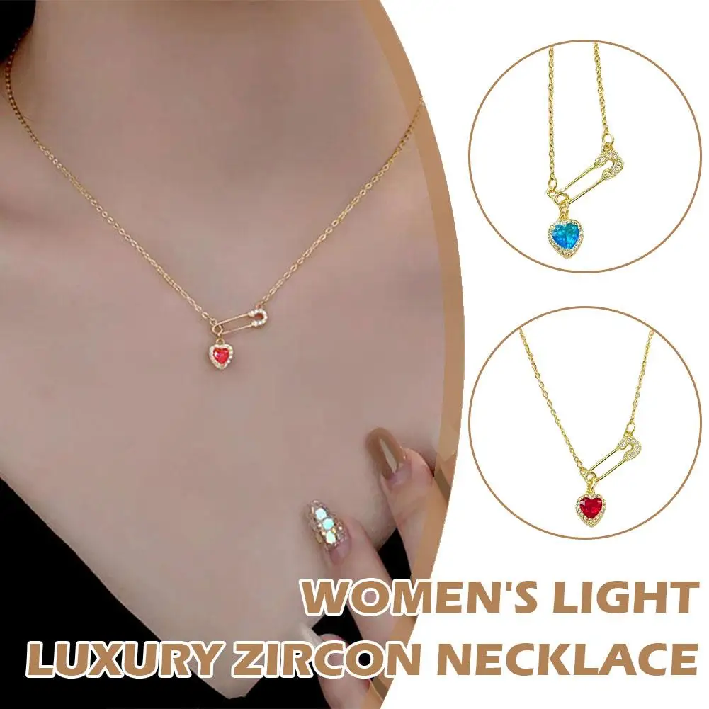 New High-looking Light Luxury Style Women's Necklace High-end Windmill Rotatable Necklace Temperament Zircon Pendant Pendan F9g2