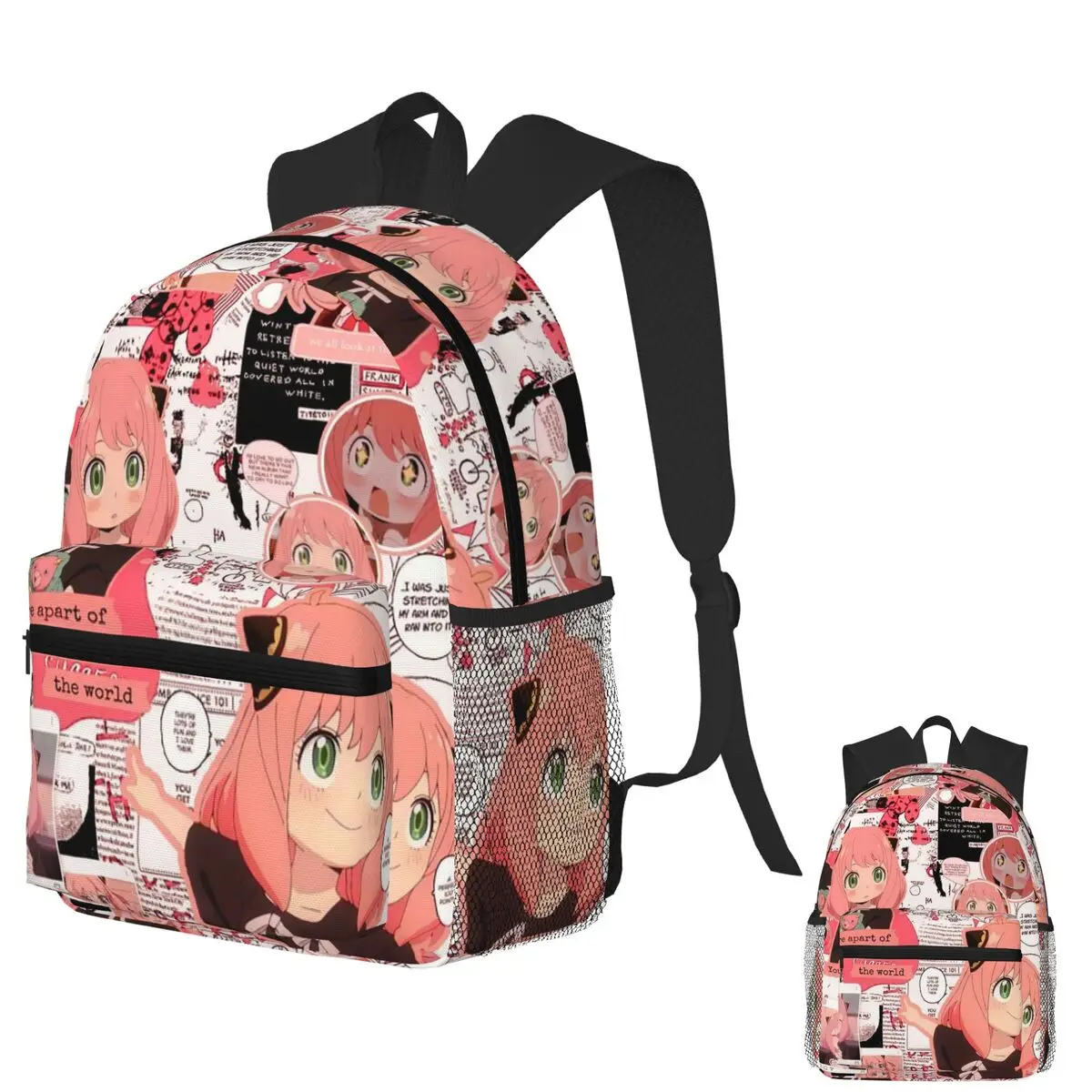 Anime Spy X Family Anya Forger Student Backpack School Bag Hiking Travel Daypack for Boys Girls Fashion Bookbag Shoulder Bags