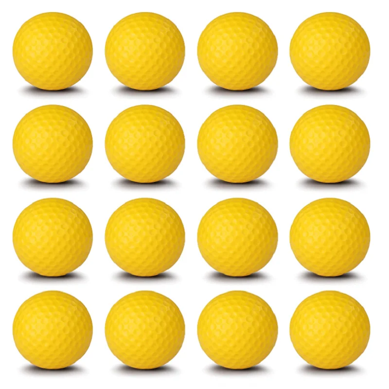 16pcs Practice Foam Golf Balls Limited Flight Golf Balls True Spin and Feel Training Balls Ideal for Indoor and Outdoor Training