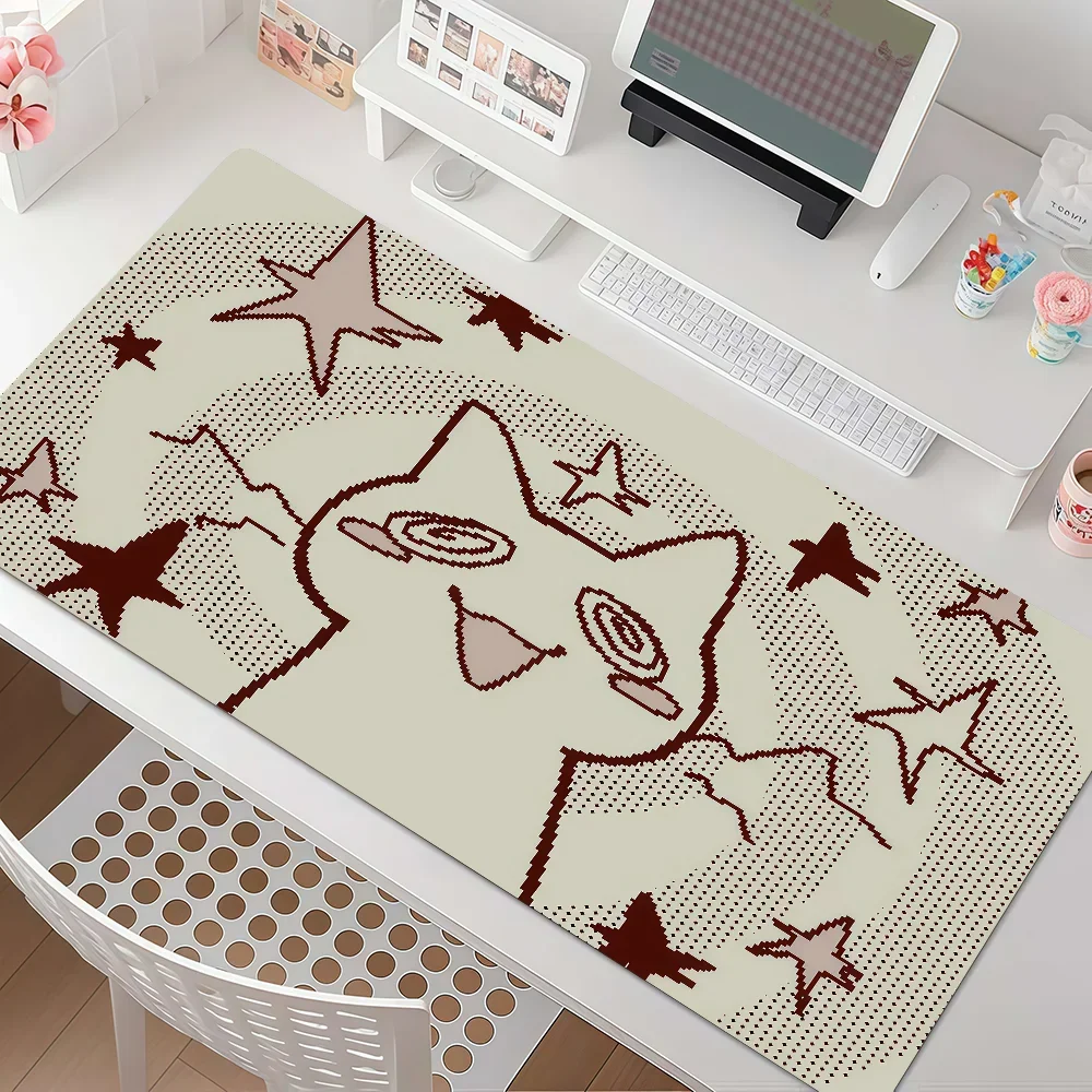 Cute Trans Pride Cat Meme Mouse Pad Anti Slip Rubber Edge Locked Thickened Laptop Gaming Desk Mat