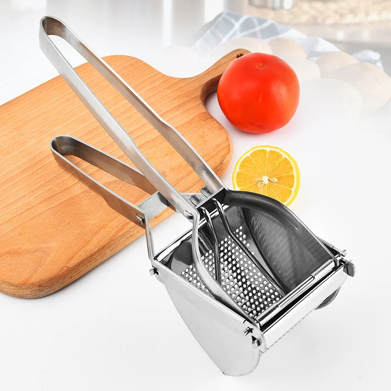 

Potato crusher orange juice stainless steel manual fruit crusher lever potato masher kitchen tool