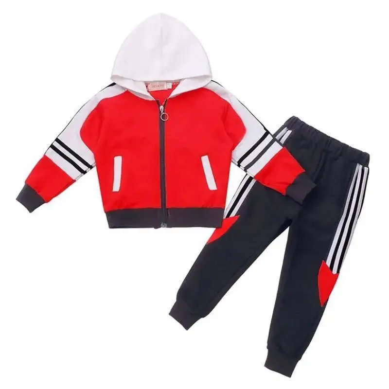 Girl Fashion Outfit 2Pcs Set Spring Autumn Toddler Girls Hooded Cotton Sweatshirt+Pants Student Tracksuit Boutique Girls Clothes