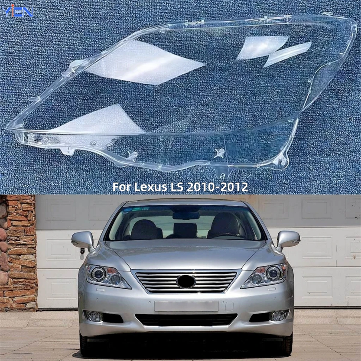 For Lexus LS LS600hL LS460L 2010 2011 2012 Accessories Car Lampshades Lamp Headlamp Car Front Headlight Lens Cover Lights Shell