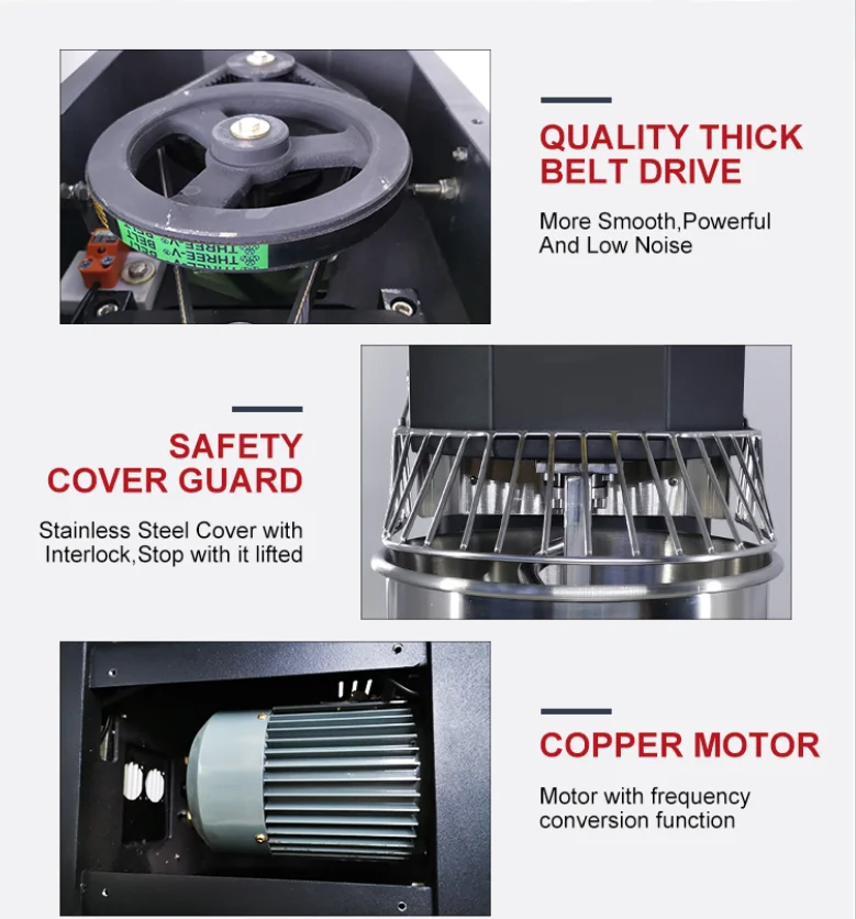 5l Spiral Mixer 5lbread Pizza Noodle Bakery Masa 3 Kg Household Electric Malaysia Dough Mixer Commercial Planetary Dough Mixe5