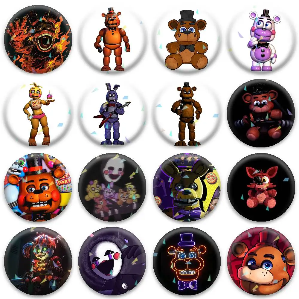 

F-Five Nights at Freddy's Badges Niche Design Brooch for Backpack Lapel Pins Creative Accessories