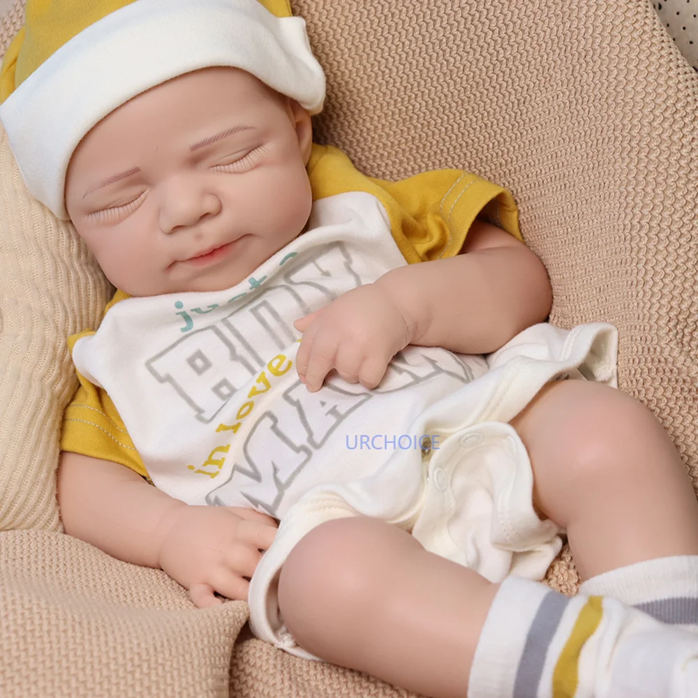 20inch Lifelike Silicone Reborn Baby Doll Hand-Painted Details Newborn Soft Cuddly Girl & Boy Babies Dolls For Kids Age 3+ Toy