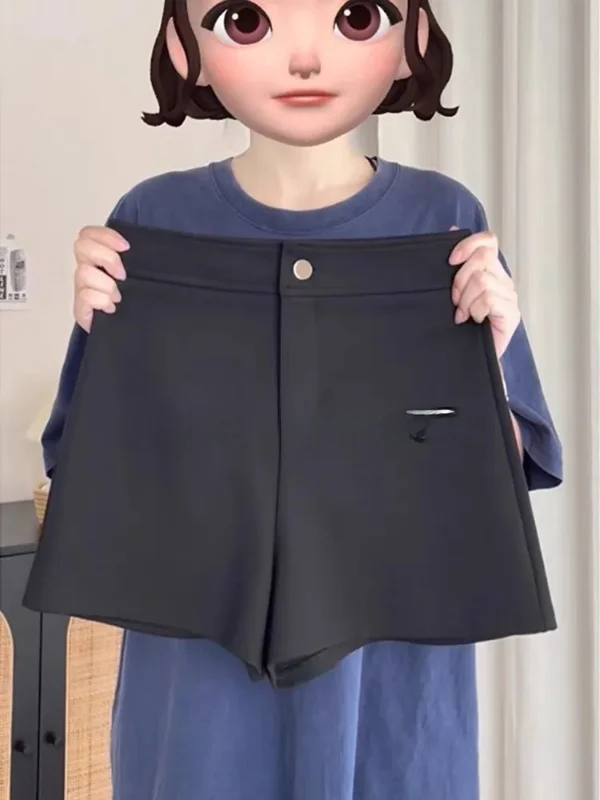 Pantaloni Sportivi da Donna a Vita Alta, Pantaloni Casual a Gamba Dritta, Pantaloni a Linea A, Pantaloni Hot Girl, Autunno Inverno, Taglie Forti, Nero