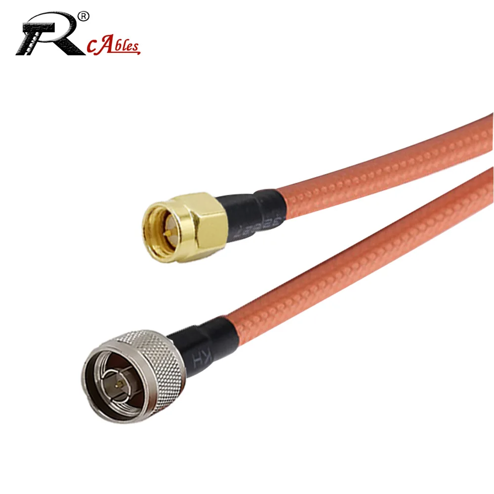 RF Coaxial RG400 Double Shielded Cable SMA Male SMA Female Jack to N Male Plug Connector RF Coaxial Pigtail Jumper Adapter