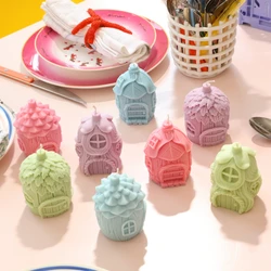 Miniatuur Fairy House Kaars Siliconen Mal Creatieve Paddenstoel Dennenhuis Kaars Maken Diy Gips Mal Home Decor