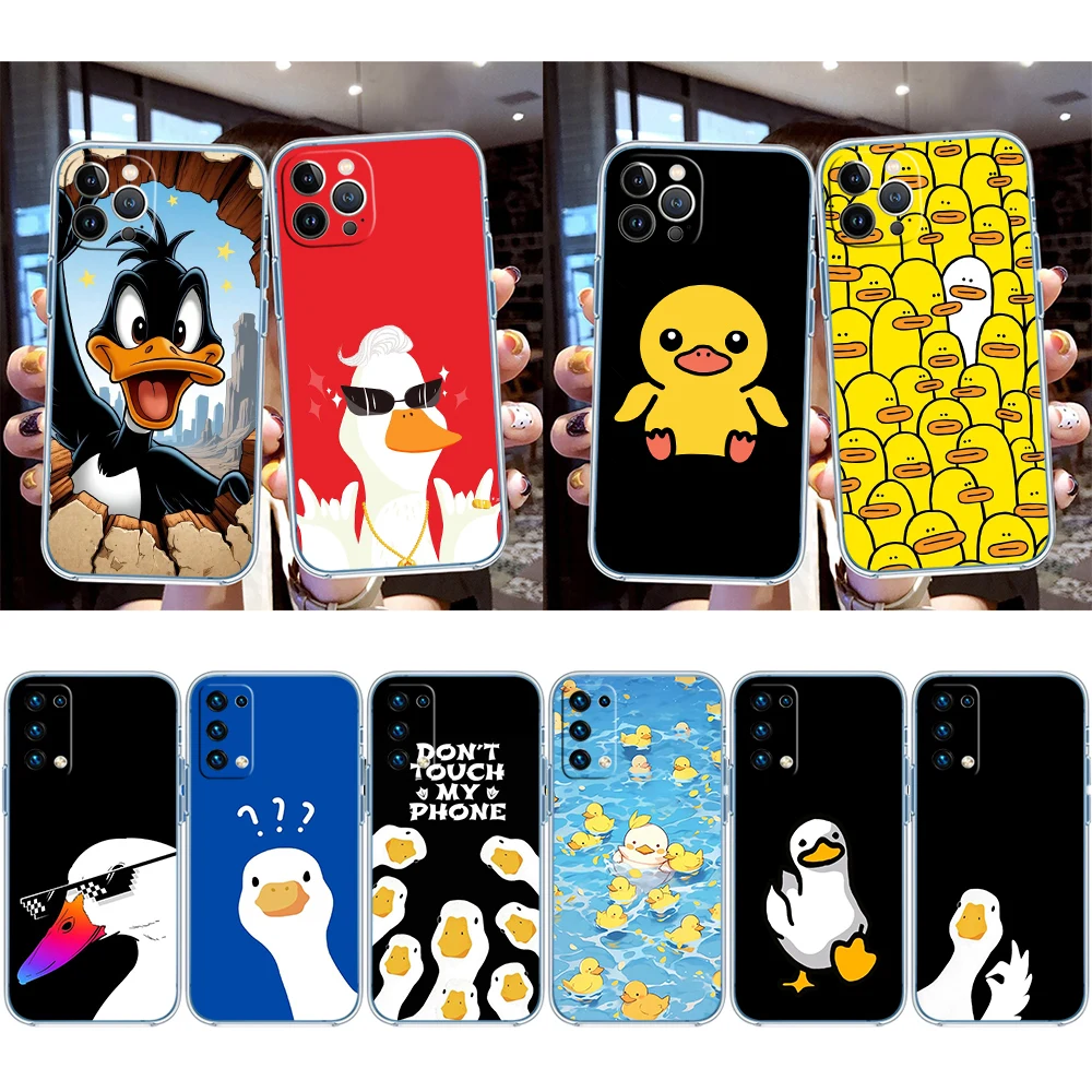 Прозрачный чехол для телефона с рисунком DUCK для Motorola Moto Edge 20, 30, 40, 50 S30 Fusion Ultra Pro Neo Lite + G200 G23