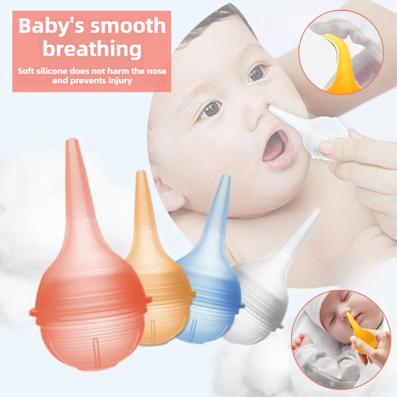 New handheld silicone nose wash children's nasal suction device with anti backflow design for cold nose and nasal suction ball