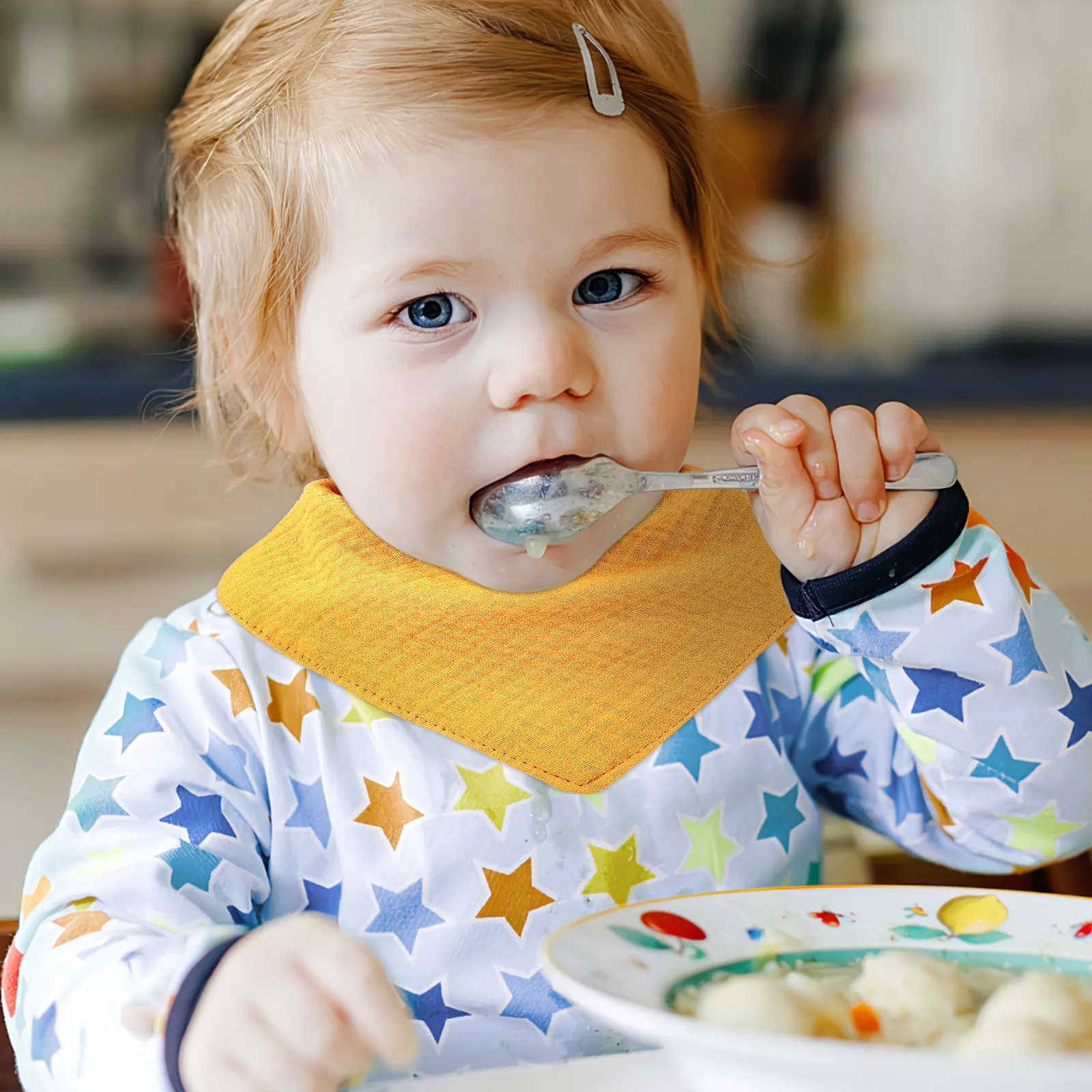

Набор из 6 впитывающих треугольных слюнявчиков-бандан для младенцев 0-6 месяцев, стильные платочки для малышей с прорезывающимися зубами