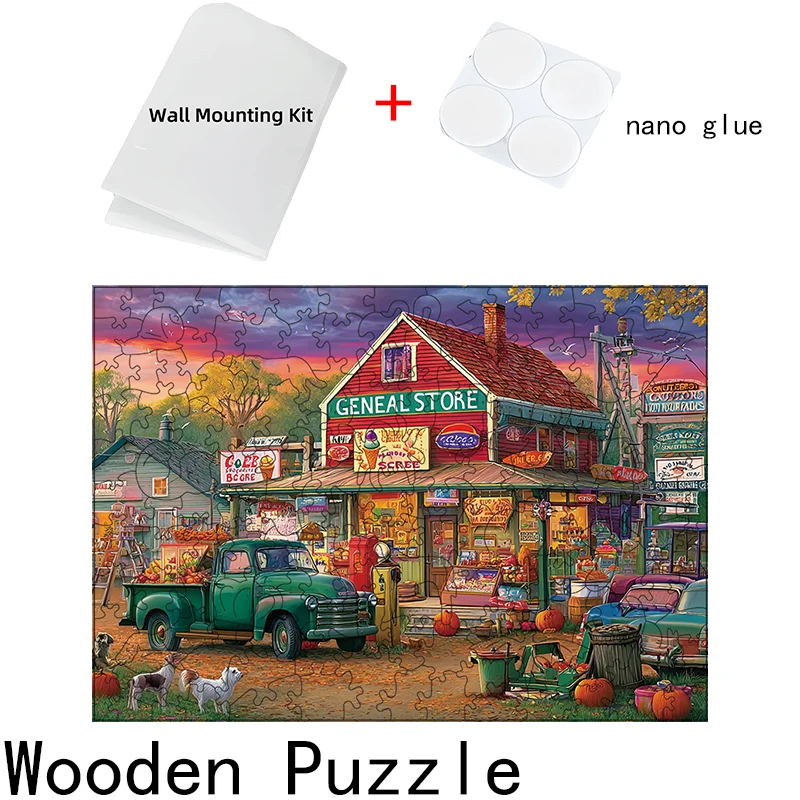 ชีวิตชนบทที่ผ่อนคลาย, จิ๊กซอว์ไม้, ภาพจิตรกรรมฝาผนังตกแต่งบ้าน