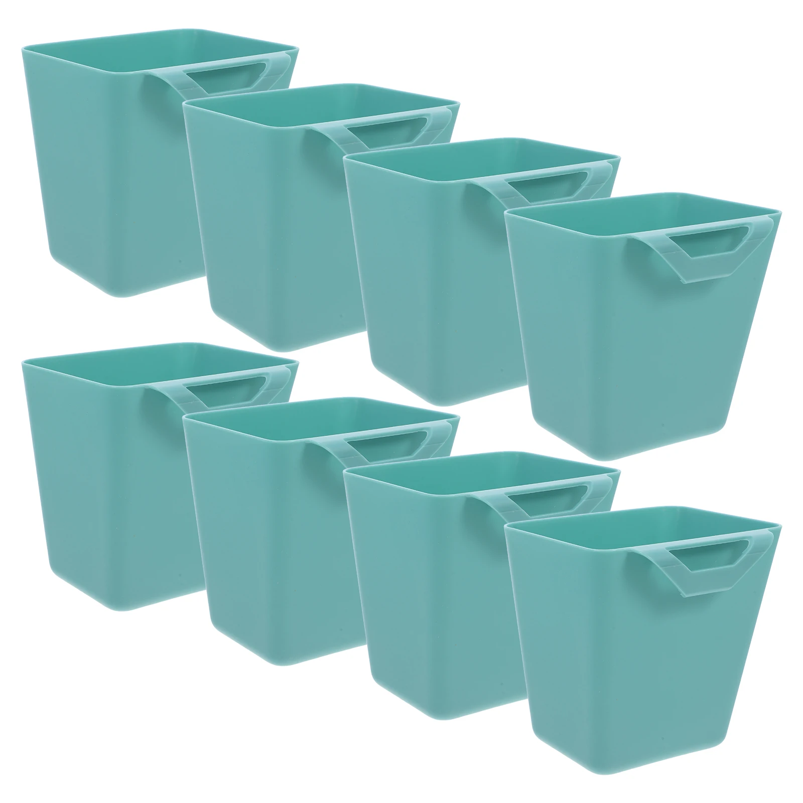 

8Pcs Small Hanging Basket Household Trolley Black Wicker PP Door Bathroom Storage Containers Hooks Vegetables Fruits Cleaning