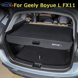 For Geely Boyue L FX11 2024 2023 Car Rear Trunk Privacy Curtain Security Shield Cargo Cover Waterproof Interior Accessories