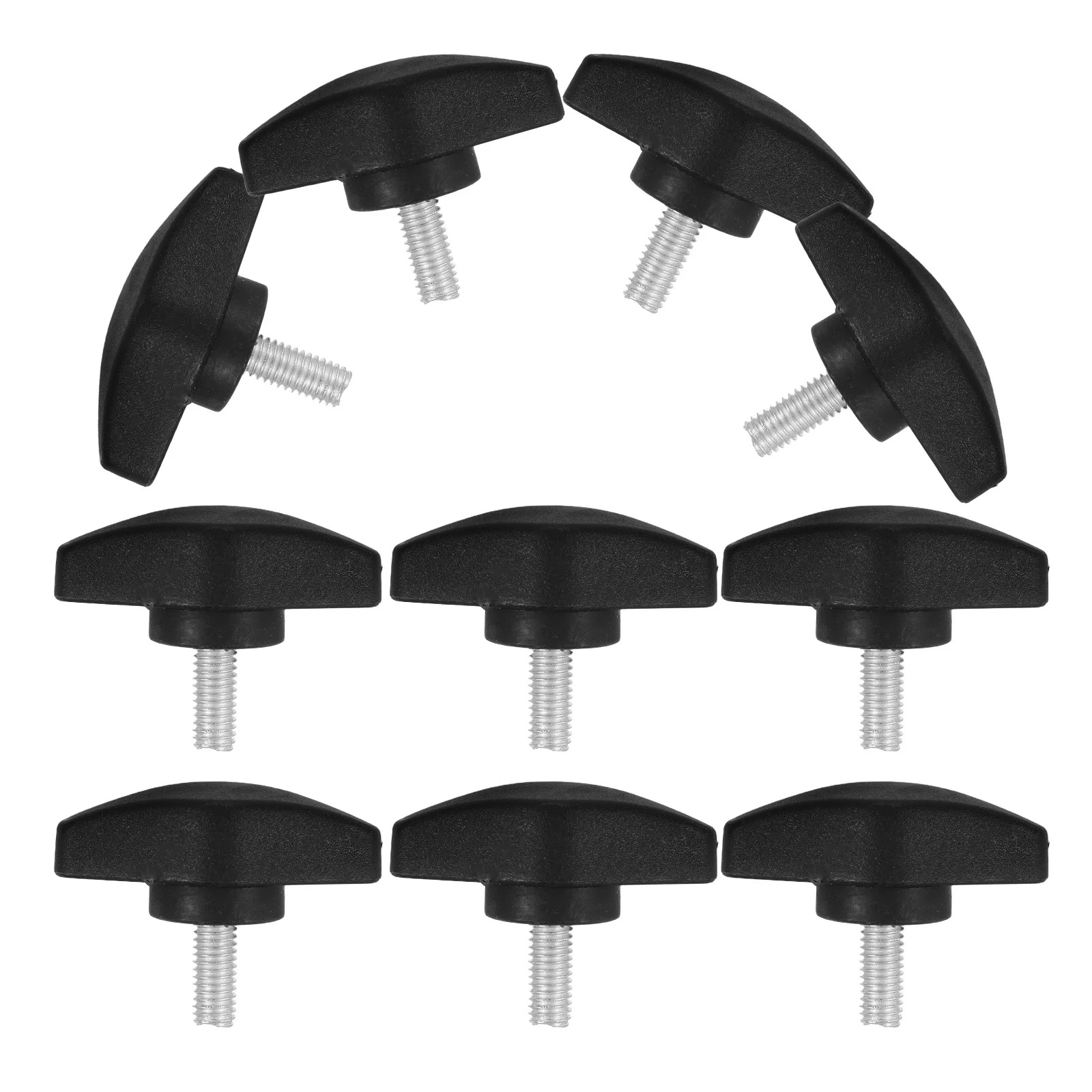 

10 Pcs Microphone Stand Screw Plate Coarse Thread Thumb Plastic Knob Bolt Grip Thumbscrew Clamping Rod