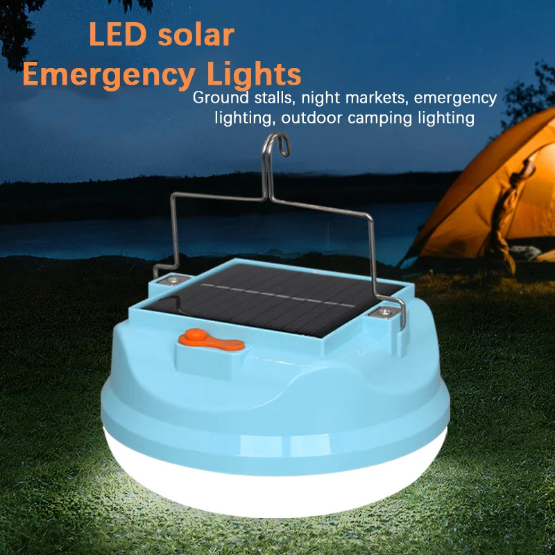 Outdoor Solar Light LED Lamp Rechargeable Bulbs Emergency Light Hook Up Camping Fishing Portable Lantern Lights