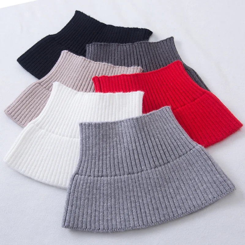 

Cashmere neck knit elastic turtleneck cervical spine warm cover scarf turtleneck fake collar hair band scarf scarf