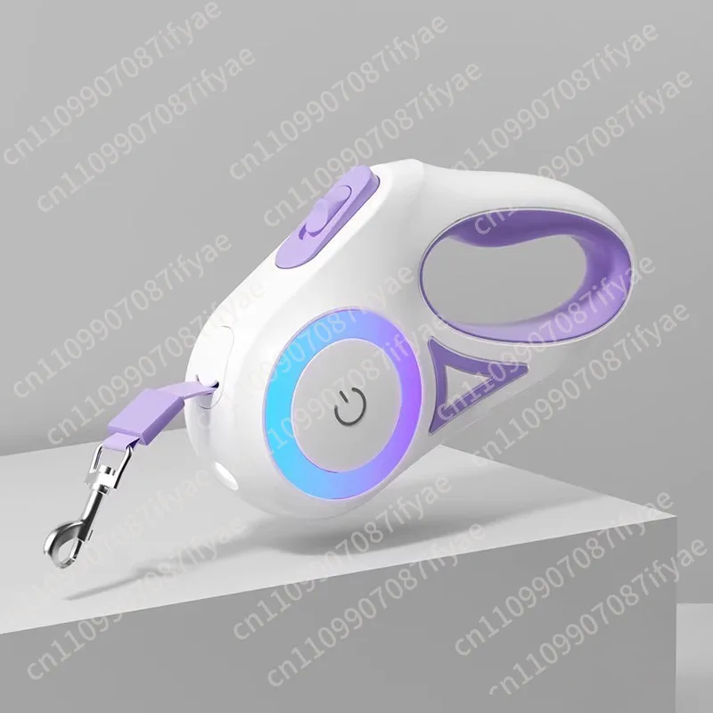 LED light-emitting rope automatic telescopic dog leash walking dog without leashing pet leash supplies in stock
