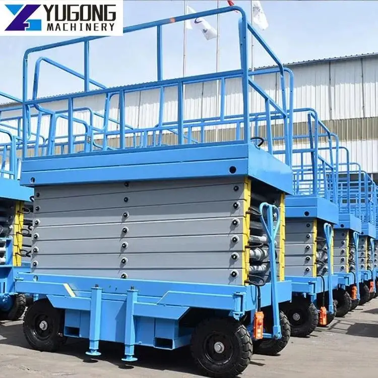 YG 4-18m Aerial Scissor Lift Mobile Lifter Scaffolding Electric Scissor Aerial Work Platform Lift Aerial Lift Hydraulic Platform