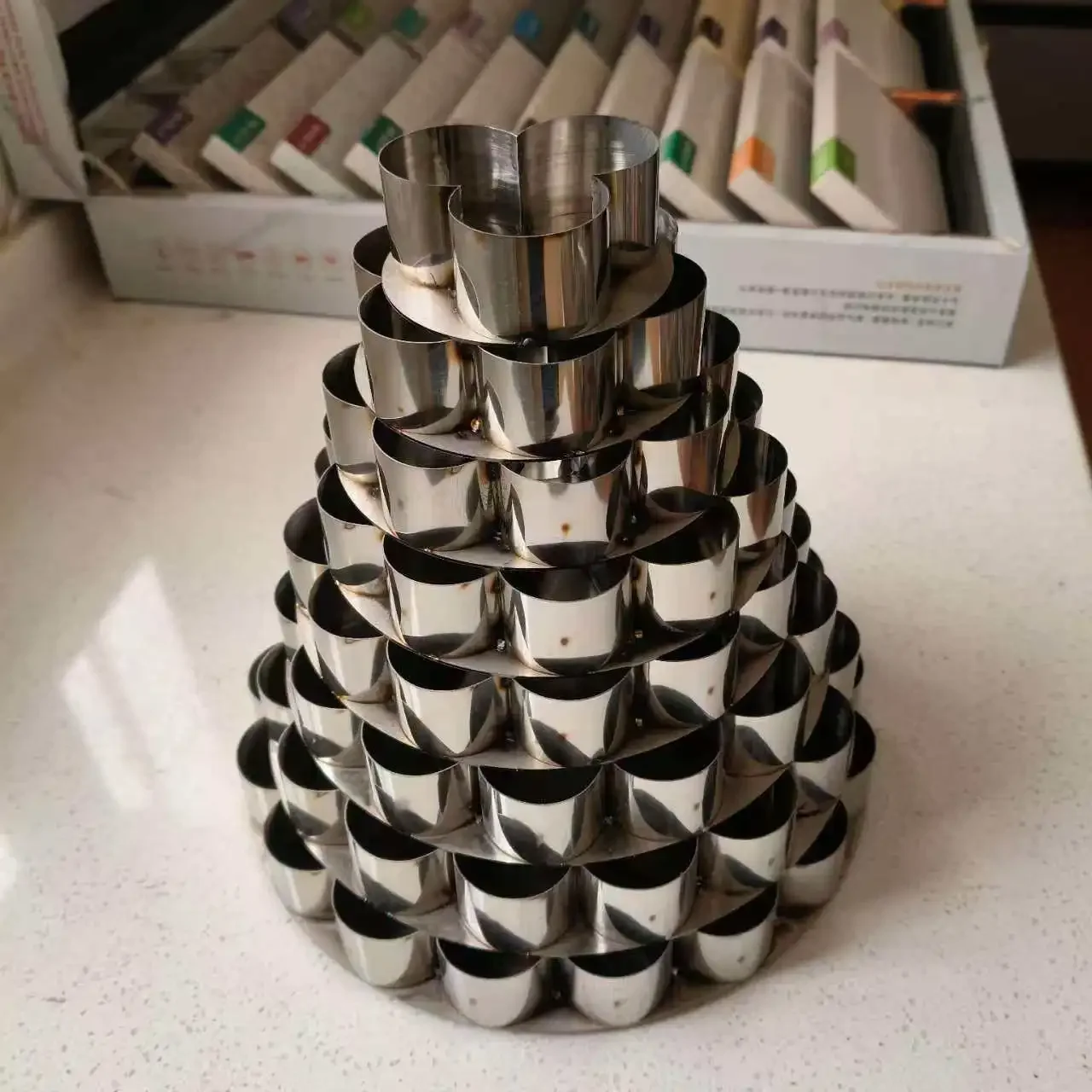 Stainless steel steamed flower cake mold custom kitchen canteen commercial non-stick steamed jujube mountain mold jujube tower m