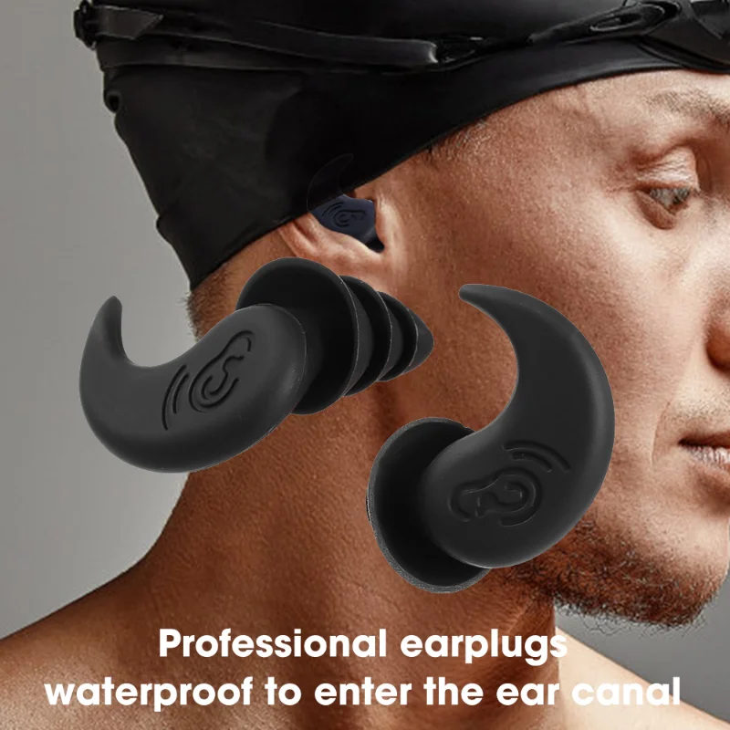 Anti Noise Silicone Earplugs Waterproof Swimming Ear Plugs For Sleeping Diving Surf Soft Comfort Natation Swimming Ear Protector